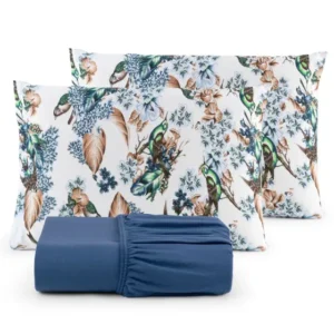 JOGO CAMA CASAL 03 PEÇAS MALHA SORTIDO