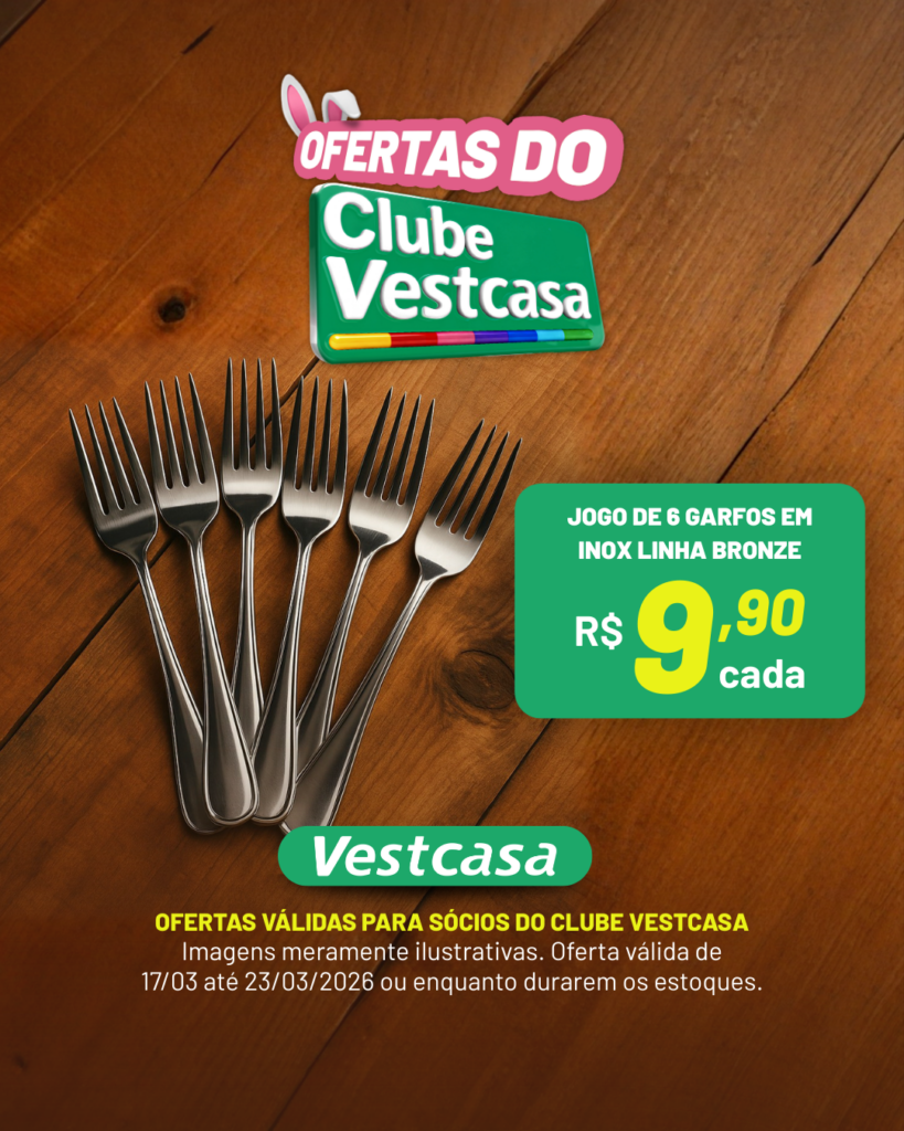 JOGO DE GARFO DE INOX BRONZE COM 6 PEÇAS