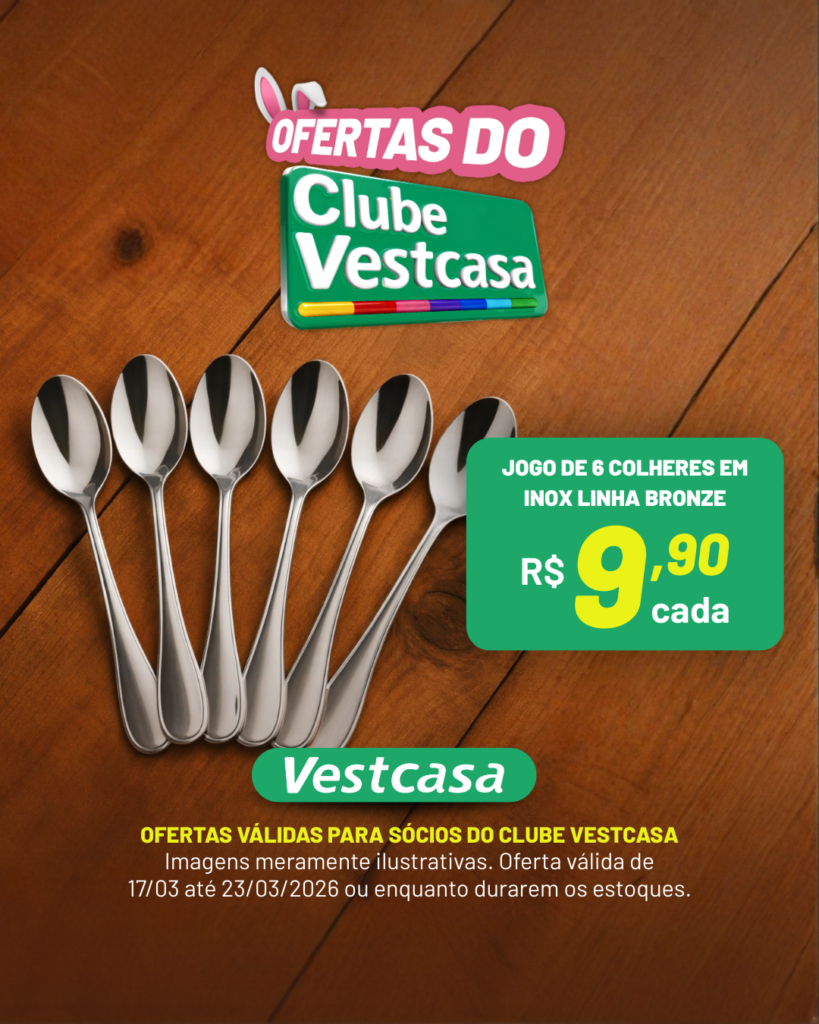 JOGO DE COLHER DE INOX BRONZE COM 6 PEÇAS