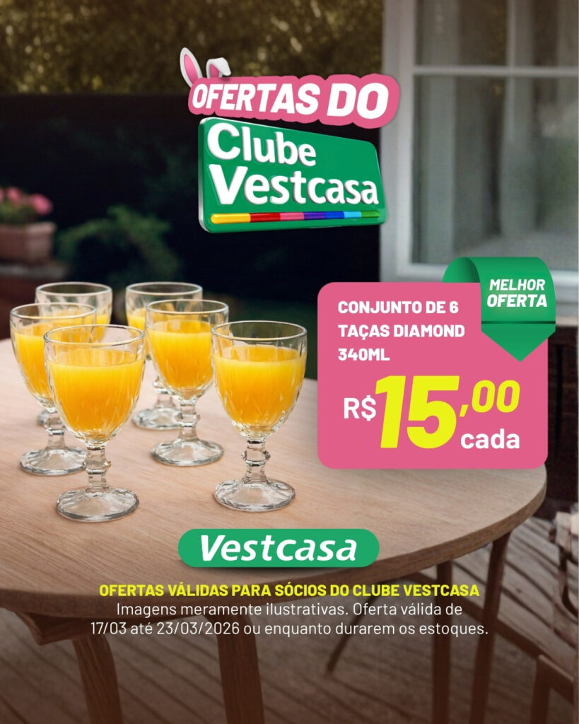 CONJUNTO DE 6 TAÇAS DIAMOND 340ML