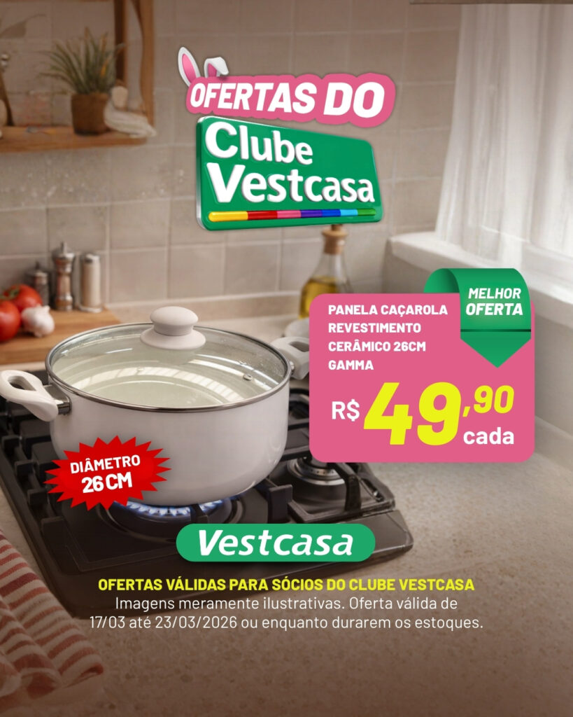 PANELA CAÇAROLA REVESTIMENTO CERÂMICO 26 CM GAMMA